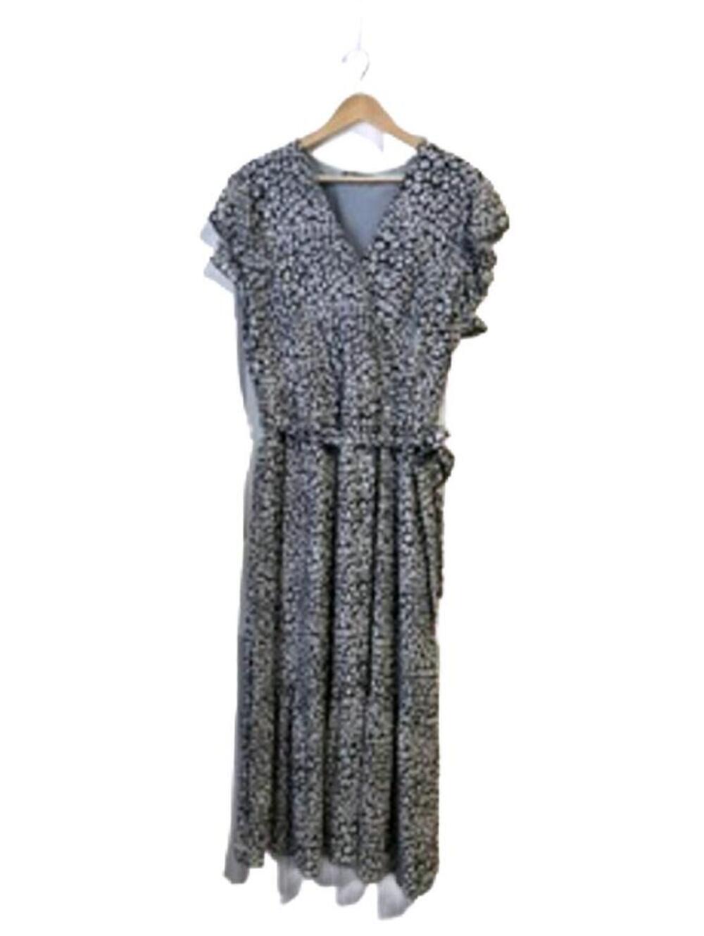 PrettyGarden XL Blue and White Floral Print Maxi Dress